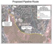 Map of University Ave Work