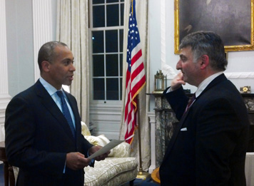 Governor Deval Patrick swears in Henry F. Vitale to MWRA Board of Directors