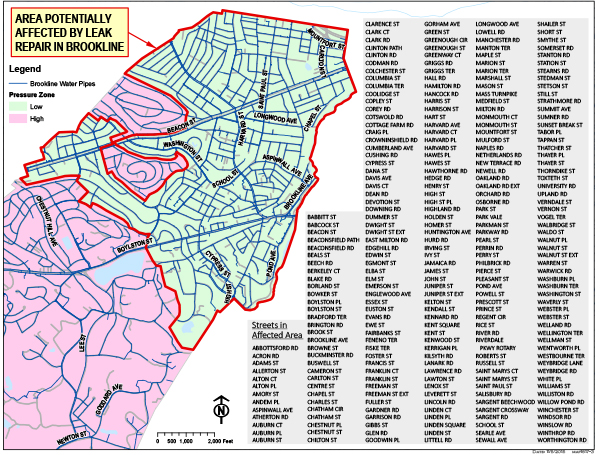 Map of work area