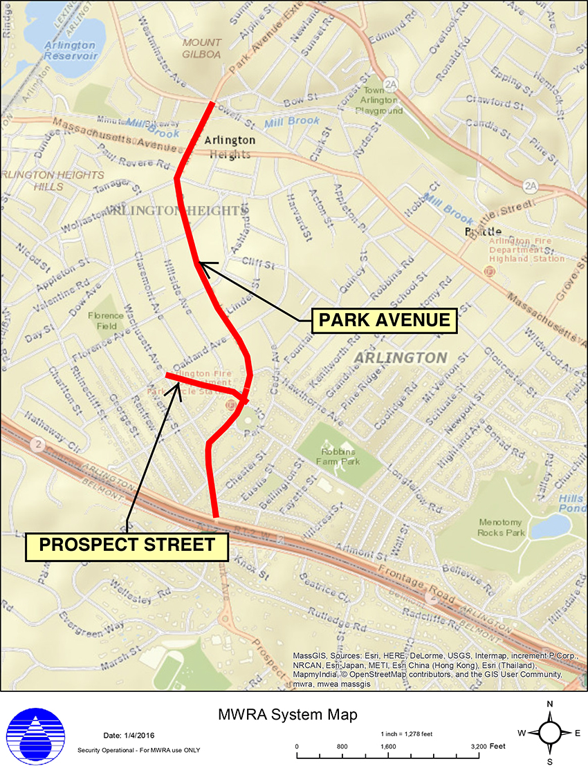 Map of work area