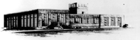 Historic rendering of Nut Island Treatment Plant