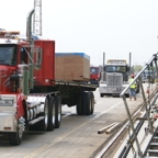 TBM arrives via truck