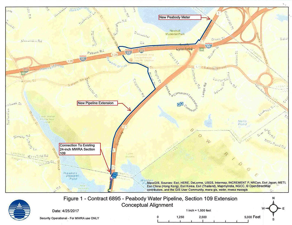 map of proposed project work area